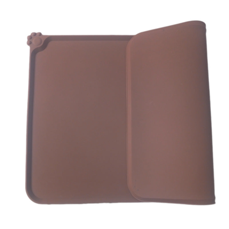 Waterproof Pet Mat for Dogs and Cats Pure Color Silicone Pet Food Mat