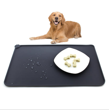 Waterproof Pet Mat for Dogs and Cats Pure Color Silicone Pet Food Mat