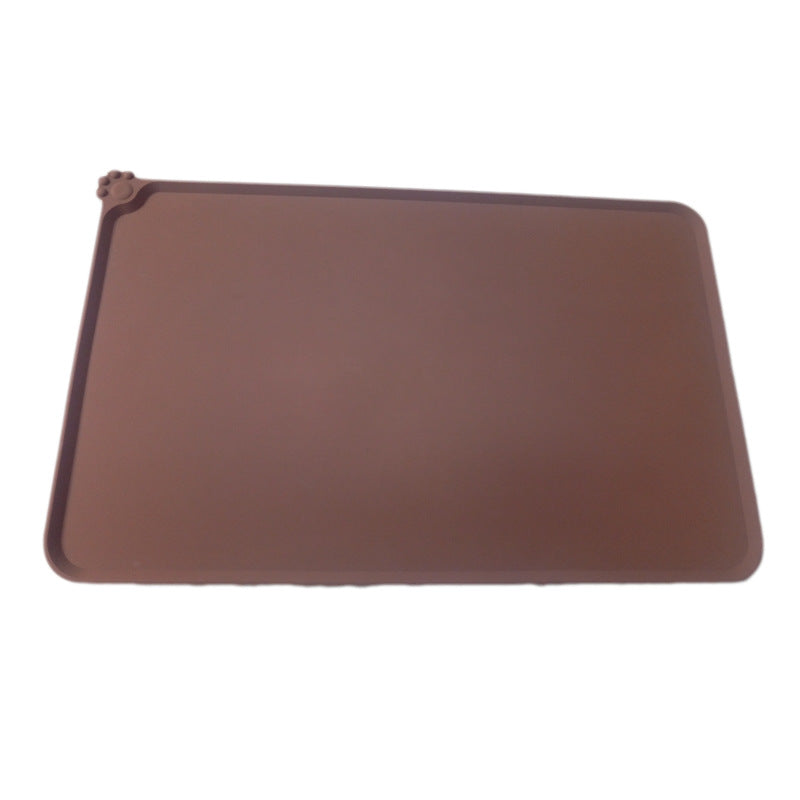 Waterproof Pet Mat for Dogs and Cats Pure Color Silicone Pet Food Mat