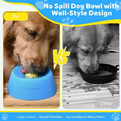 Yipetor Slow Feeder Dog Bowls for Liquid Treat, [Built-In Rolling Ball] No Spill Bone Broth Dog Licking Bowl, Multi-Purpose Puppy Yogurt Feeder Bowl for All Breeds Dietary Supplement/Post-Op Nutrition Feeding