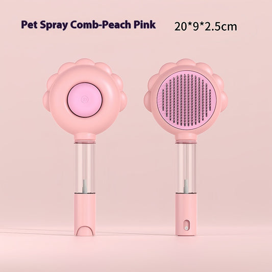 2 in 1 Self Cleaning Dog Brush Comb with Spray Pets Grooming Hair Remover Combs Brush Floating Hair Pet Grooming Brush Pet Products