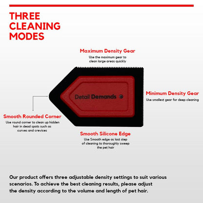 Detail Demands Mini Pet Hair Remover for Furniture, Couch, Car Mat and Carpet Scraper- Effective Lint Remover, Lint Brush, Dog and Cat Hair Remover, Reusable Pet Furremover and Pet Hair Removal Tool